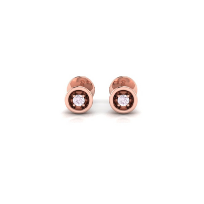 Eminence Pinks Diamond Illusion Set Solitaire Stud Earrings
