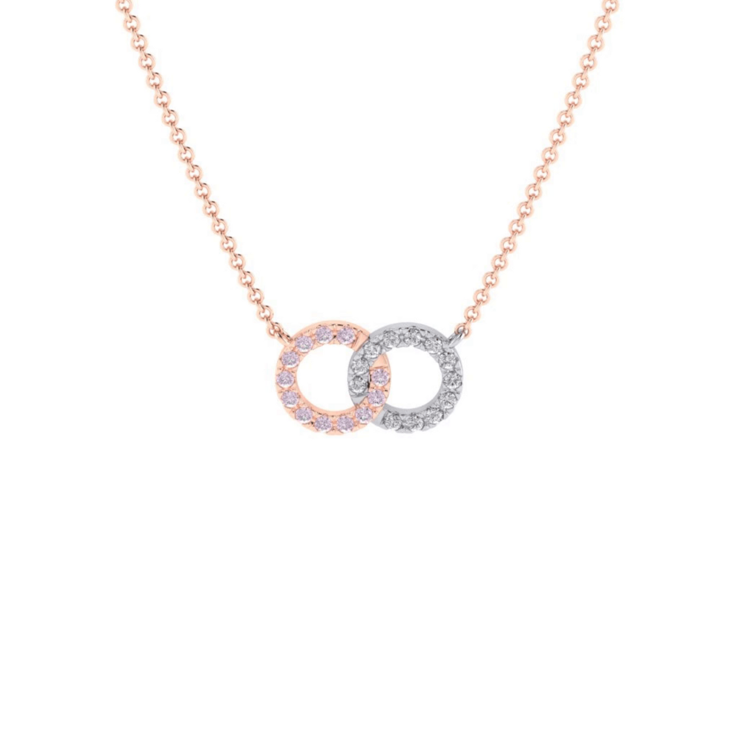 Eminence Pinks Diamond Interlocking Circles Pendant