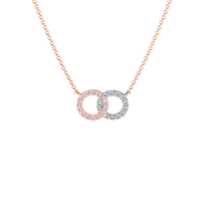 Eminence Pinks Diamond Interlocking Circles Pendant