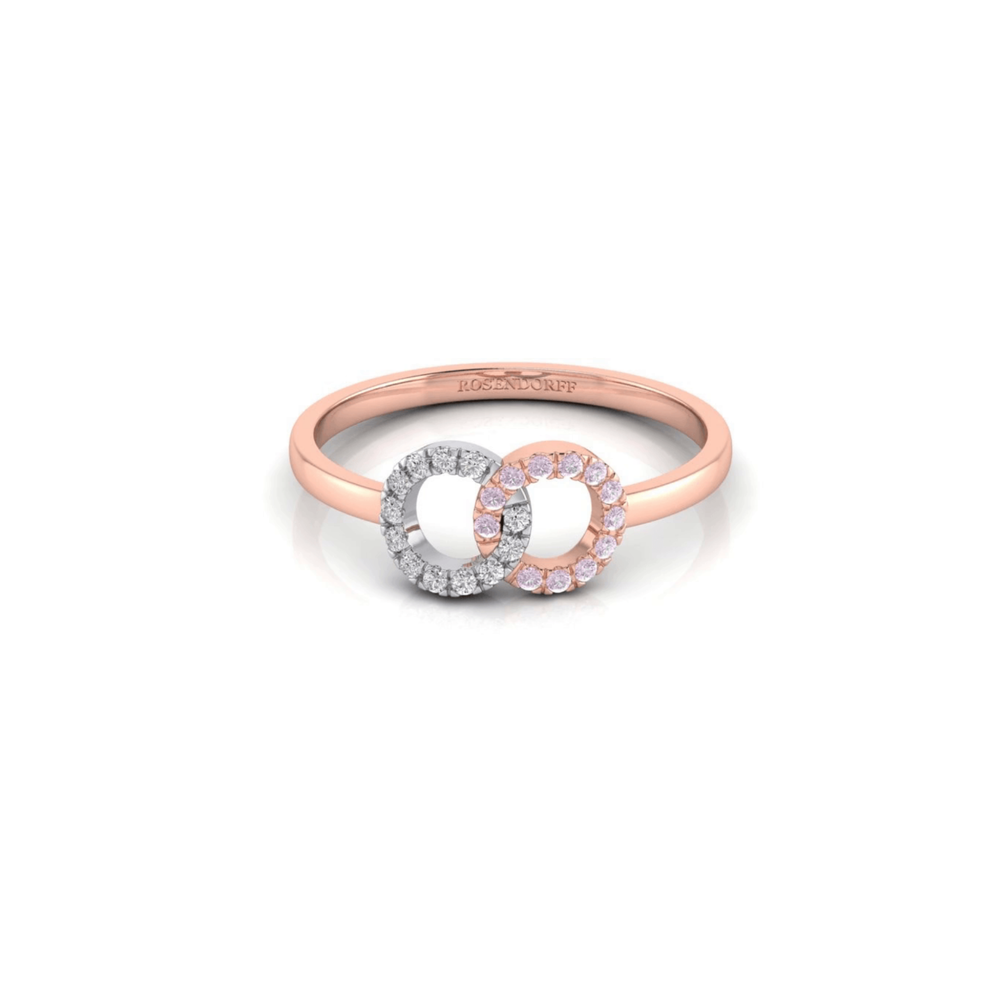 Eminence Pinks Diamond Interlocking Circles Ring