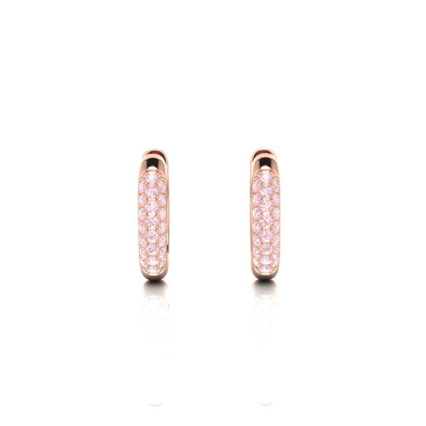 Eminence Pinks Diamond Multi Pave Small Huggies