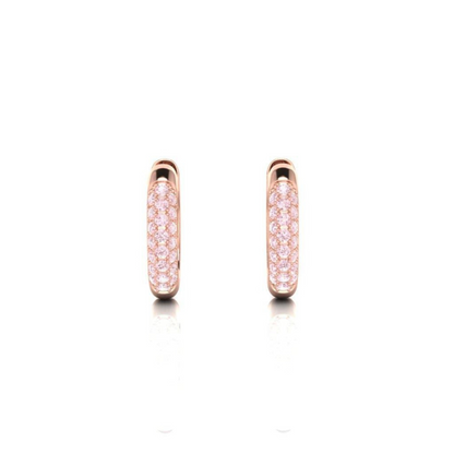 Eminence Pinks Diamond Multi Pave Small Huggies