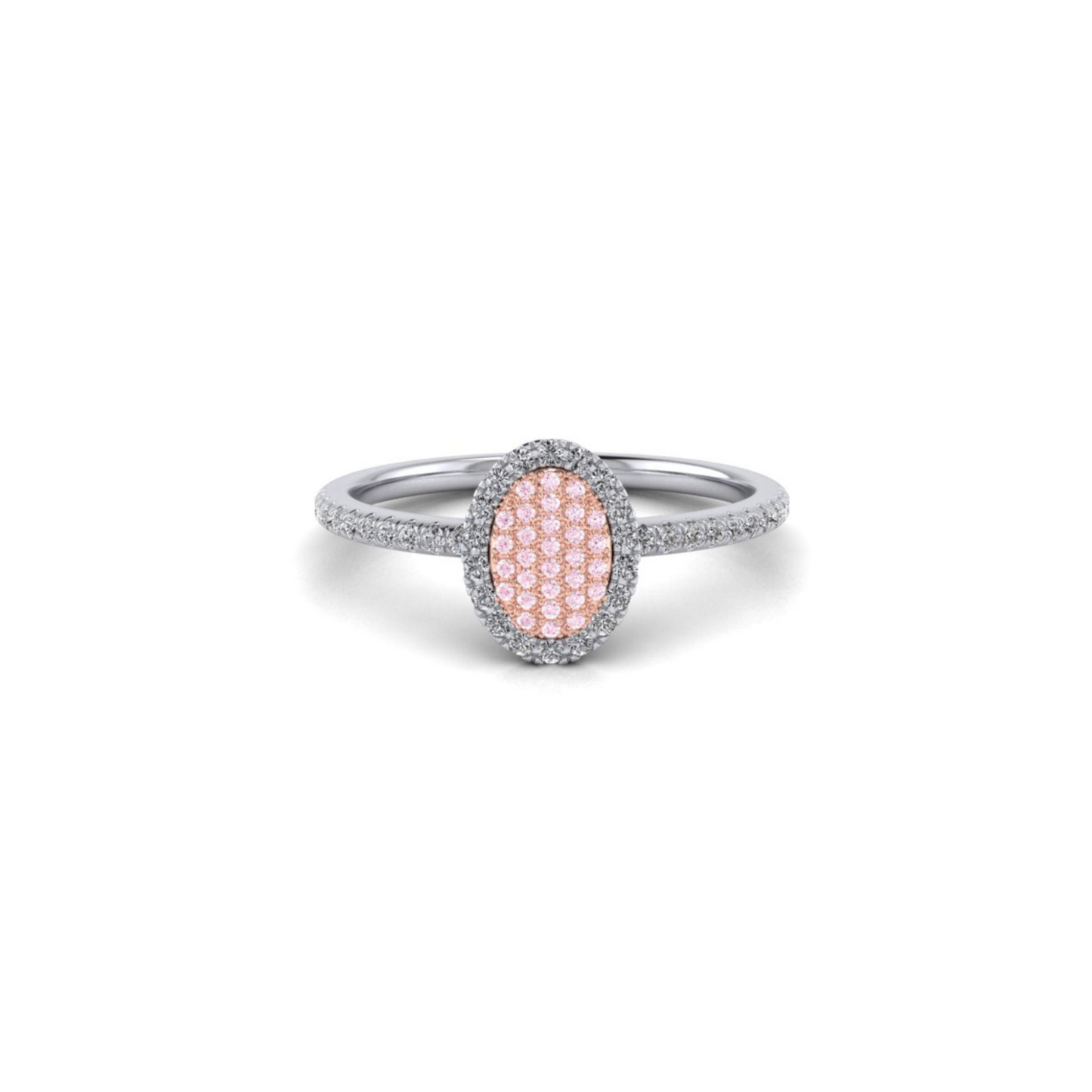 Eminence Pinks Diamond Oval Pave Ring