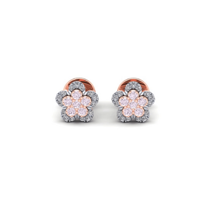Eminence Pinks Diamond Flower Earrings