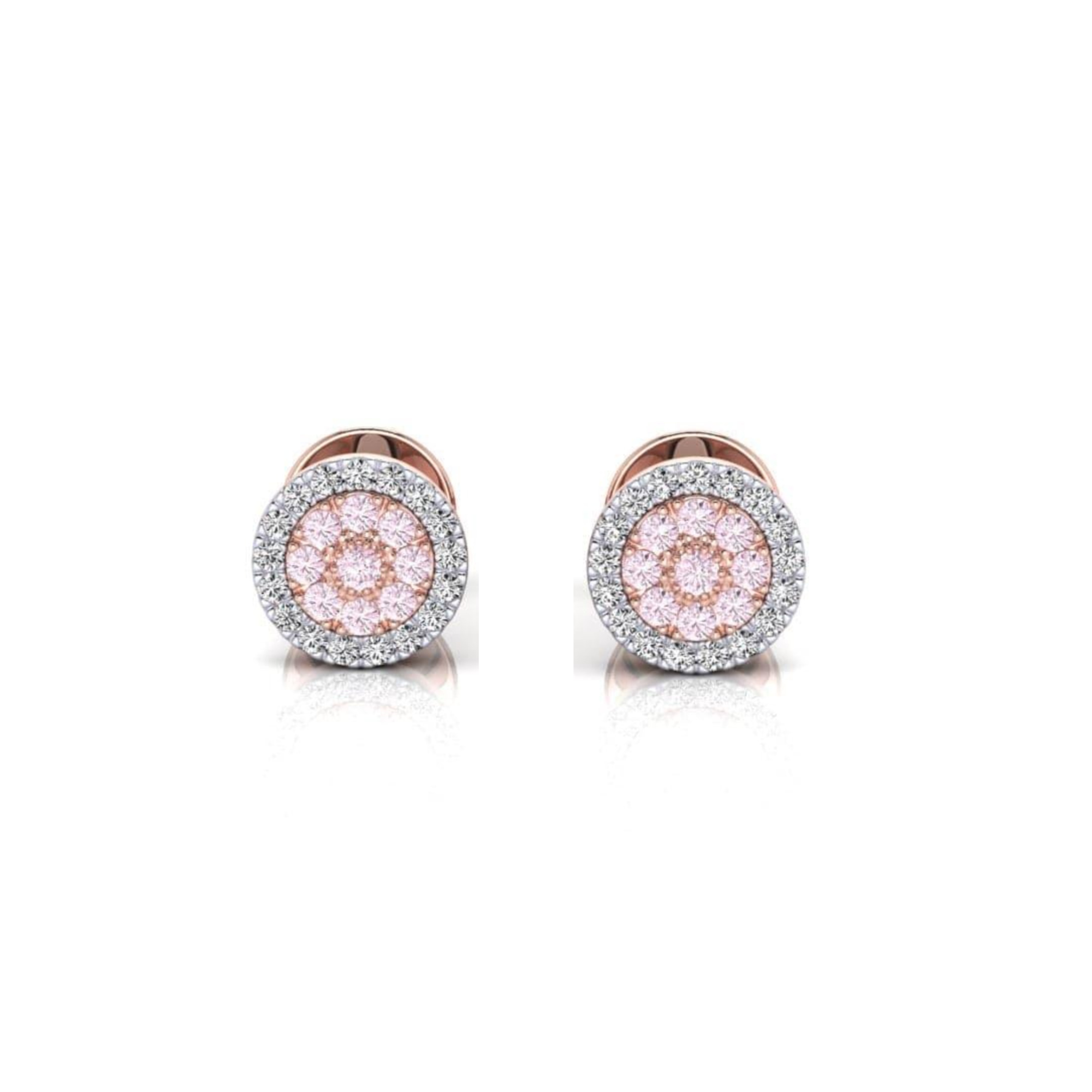 Eminence Pinks Diamond Disc Earrings