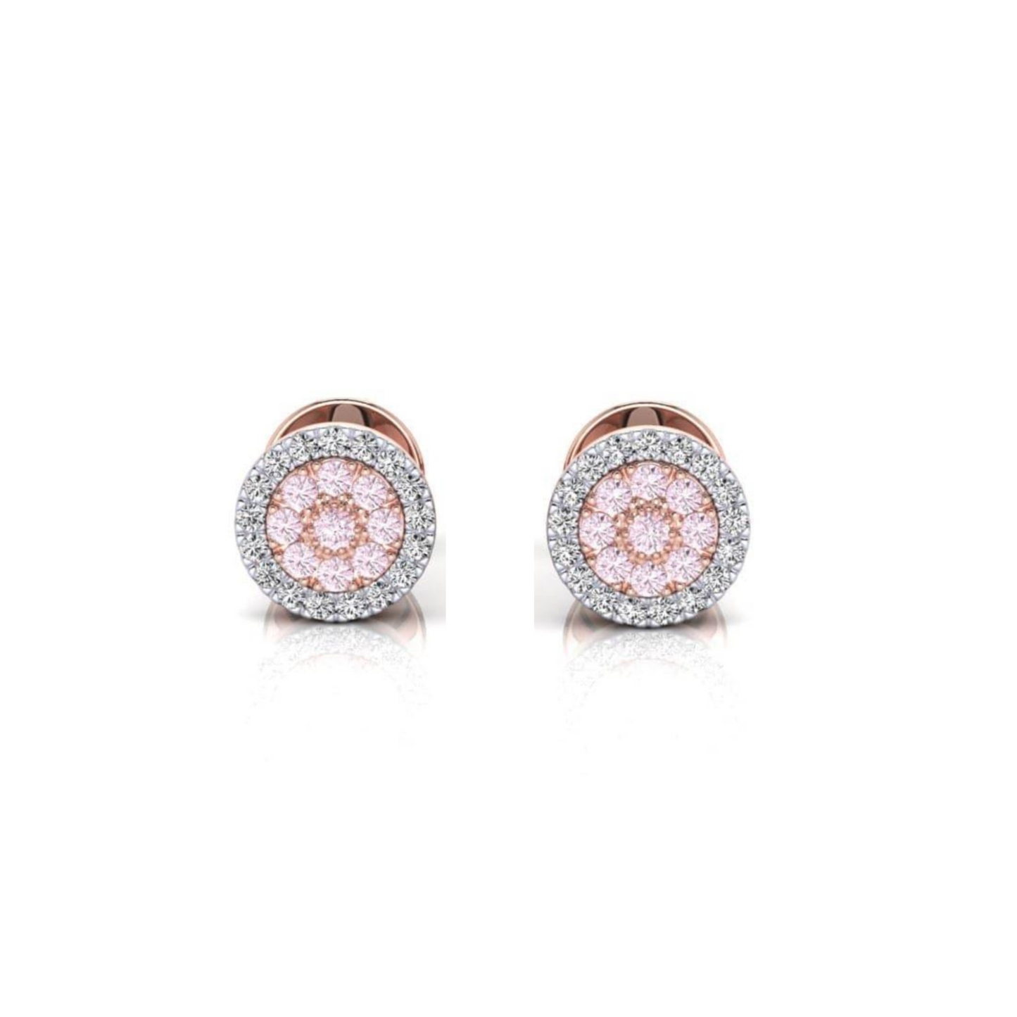 Eminence Pinks Diamond Disc Earrings