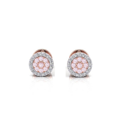 Eminence Pinks Diamond Disc Earrings