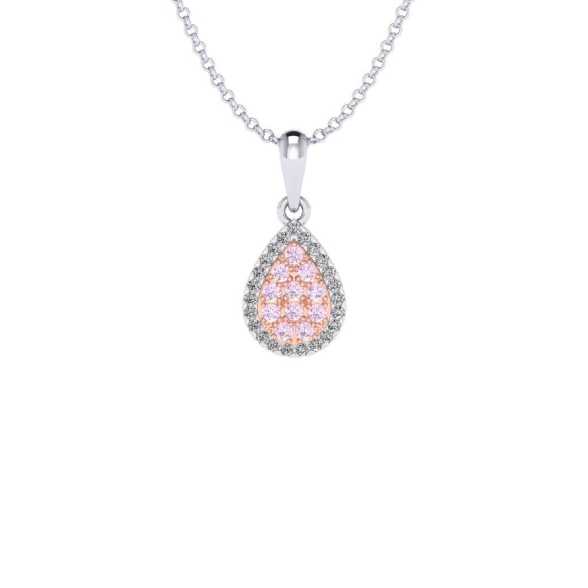 Eminence Pinks Diamond Pear Pendant