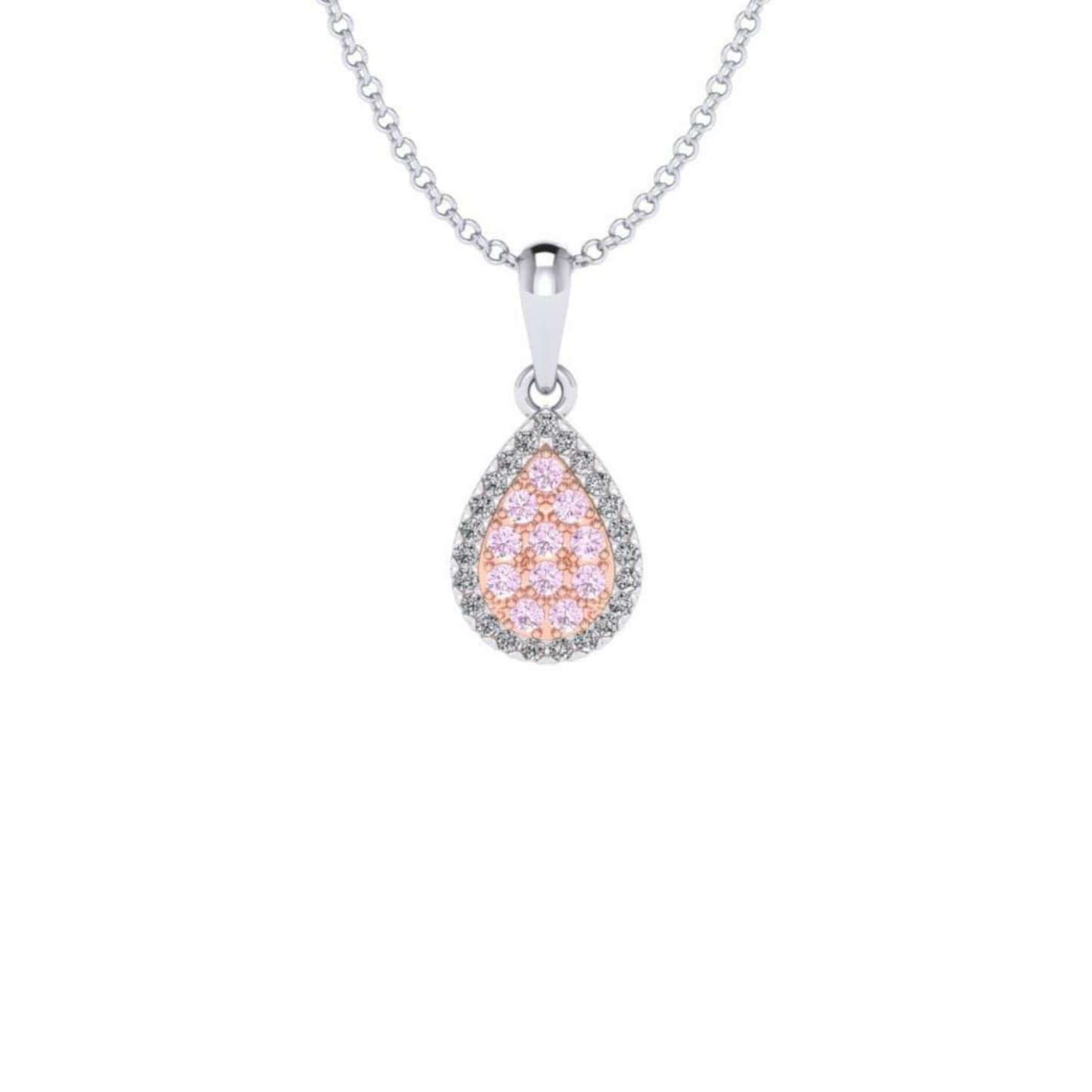 Eminence Pinks Diamond Pear Pendant