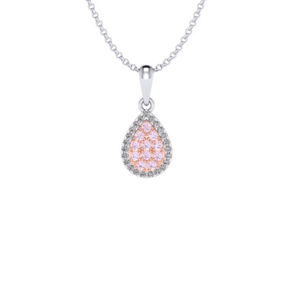 Eminence Pinks Diamond Pear Pendant