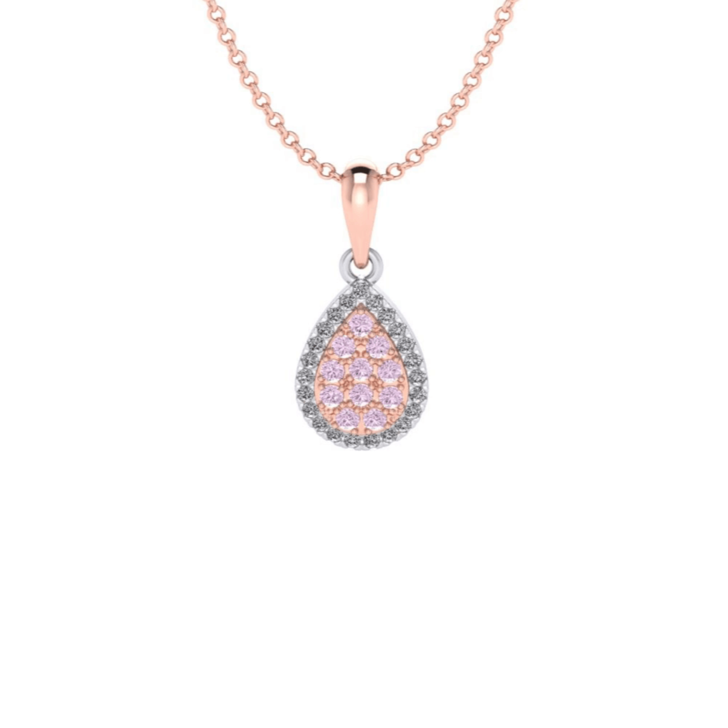 Eminence Pinks Diamond Pear Pendant