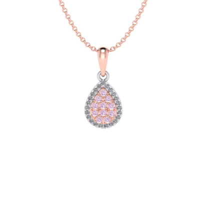 Eminence Pinks Diamond Pear Pendant
