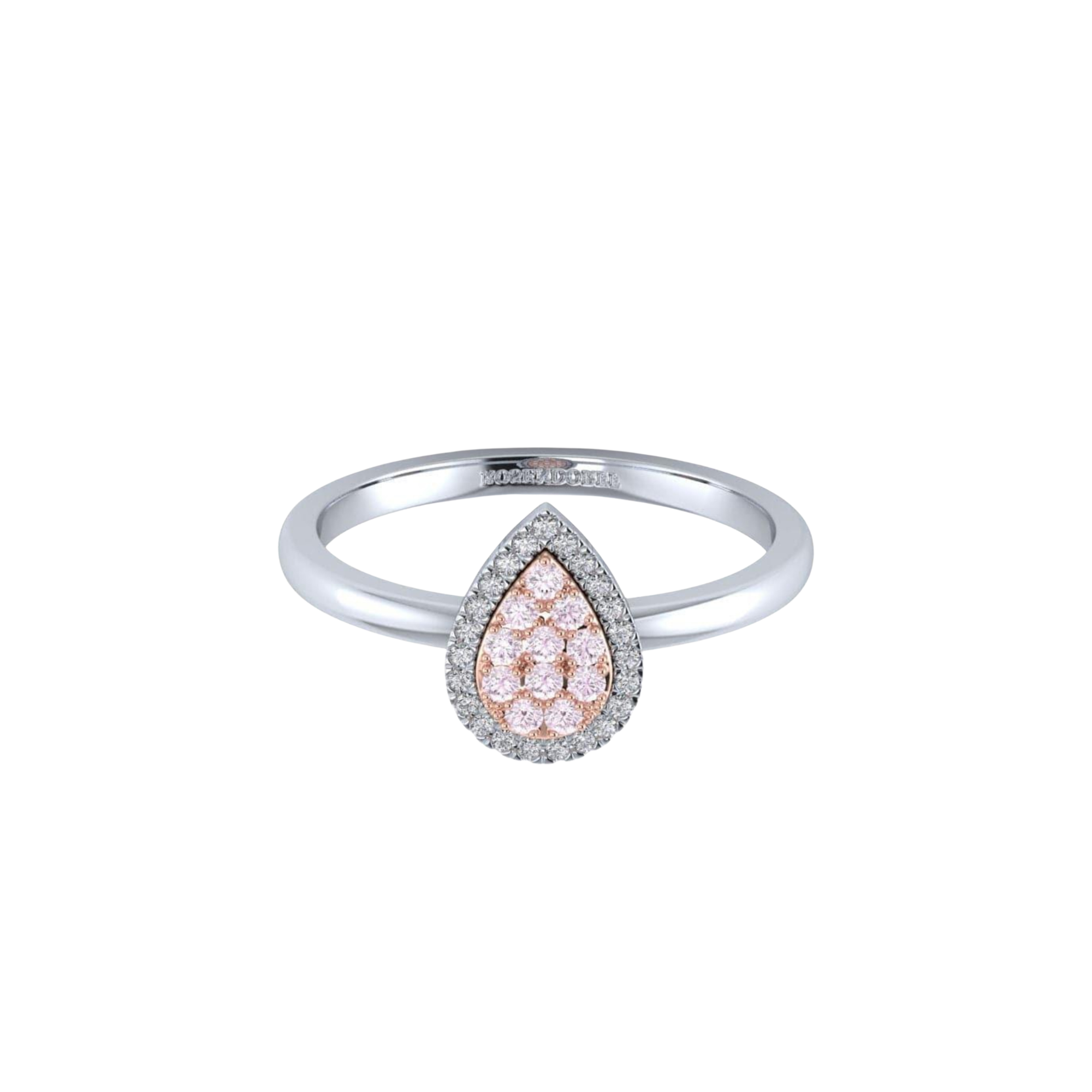 Eminence Pinks Diamond Pear Ring