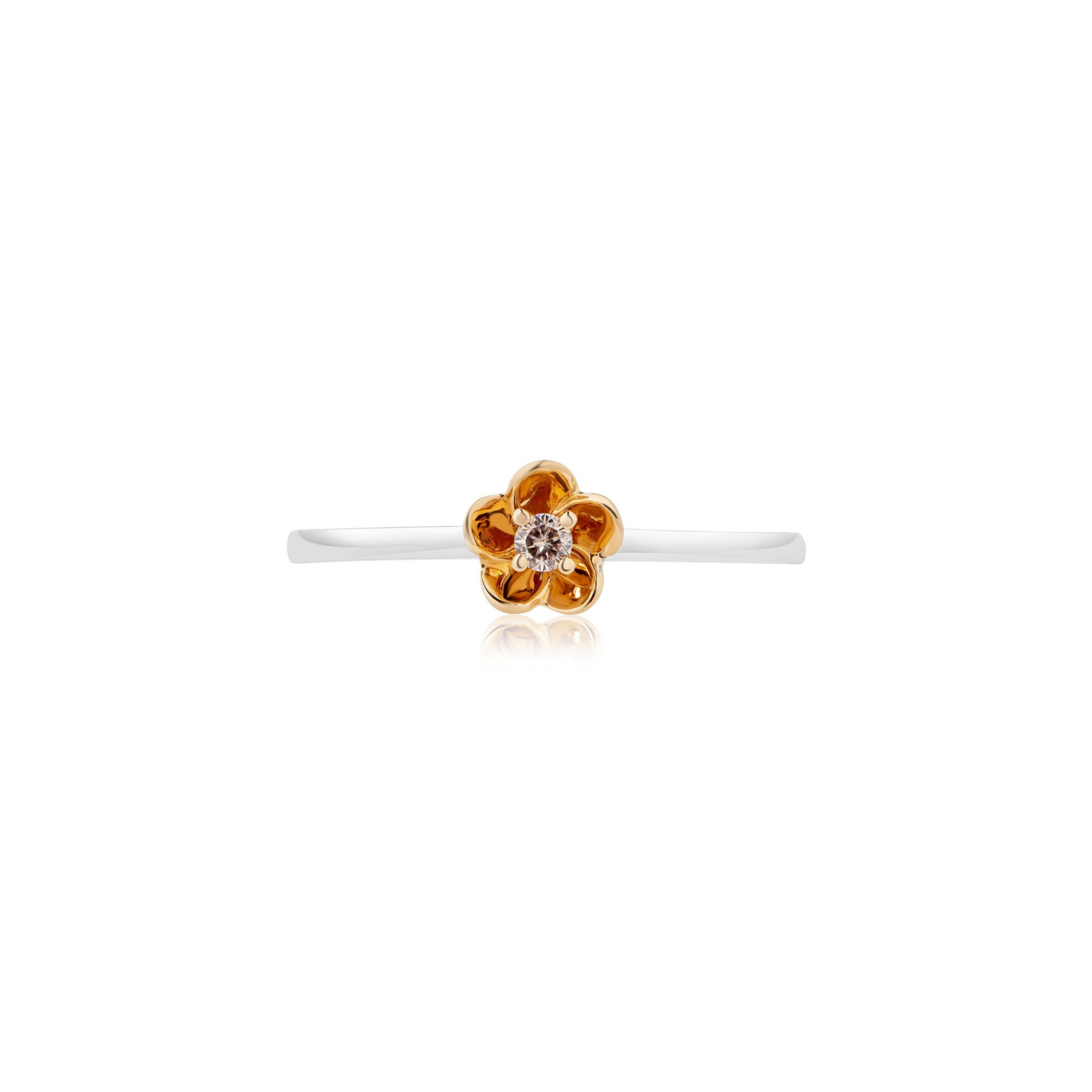Eminence Pinks Diamond Flower Petal Ring