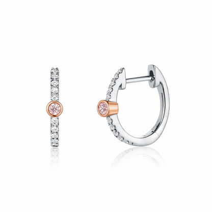 Eminence Pinks Diamond Huggie Earrings