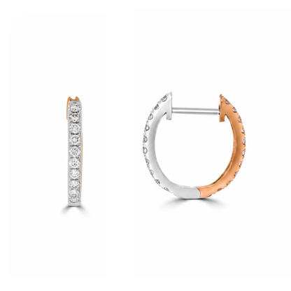 Eminence Pinks Diamond Reversible Hoop Earrings