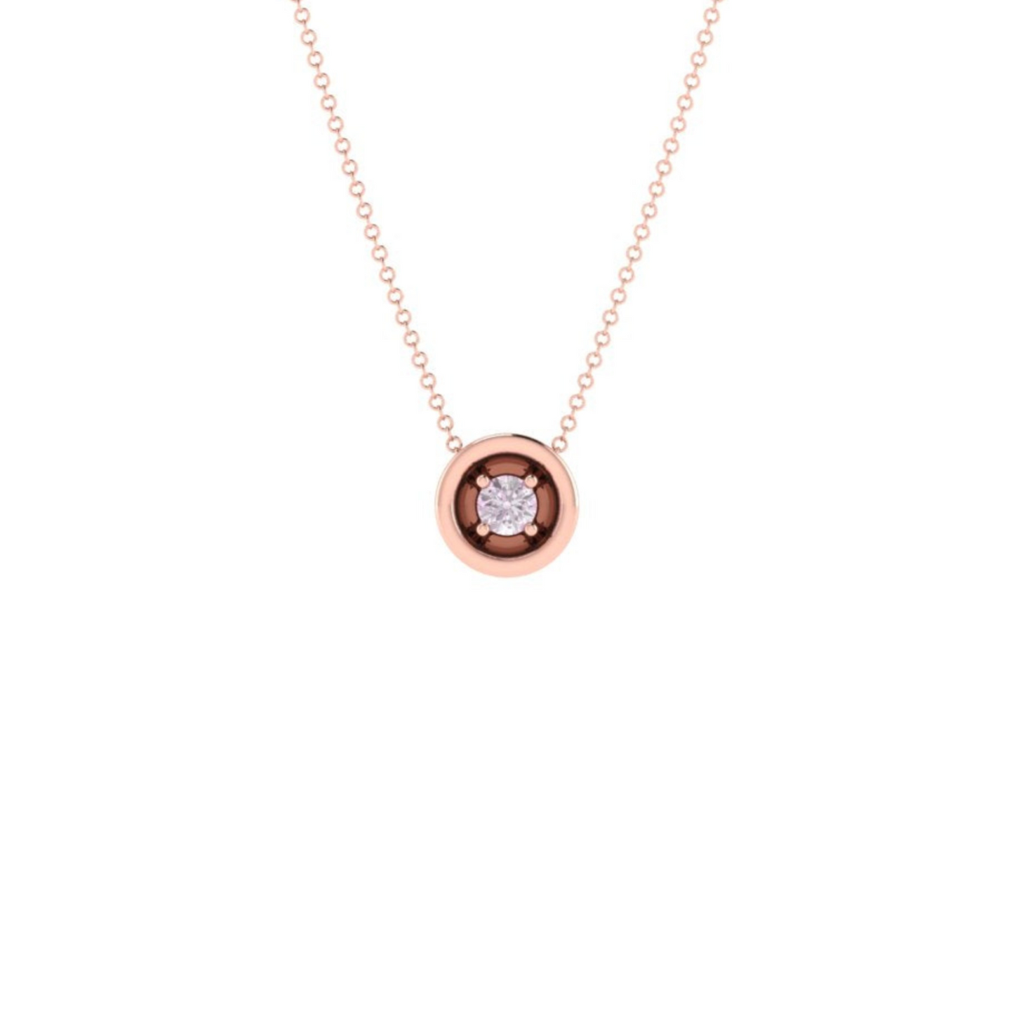 Eminence Pinks Diamond Illusion Set Solitaire Pendant