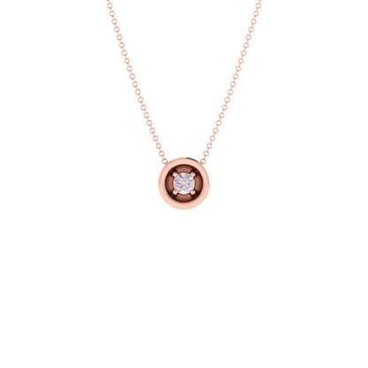 Eminence Pinks Diamond Illusion Set Solitaire Pendant