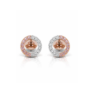 Eminence Pinks Diamond Split Circle of Life Earrings