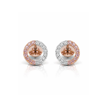 Eminence Pinks Diamond Split Circle of Life Earrings