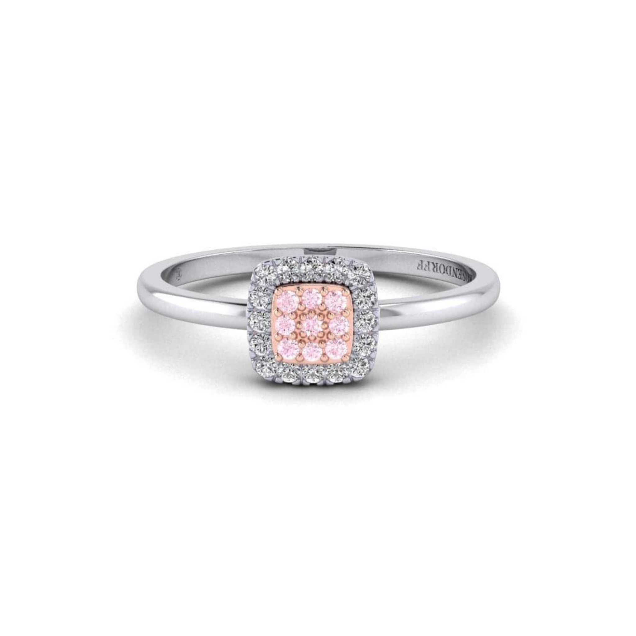 Eminence Pinks Diamond Square Ring