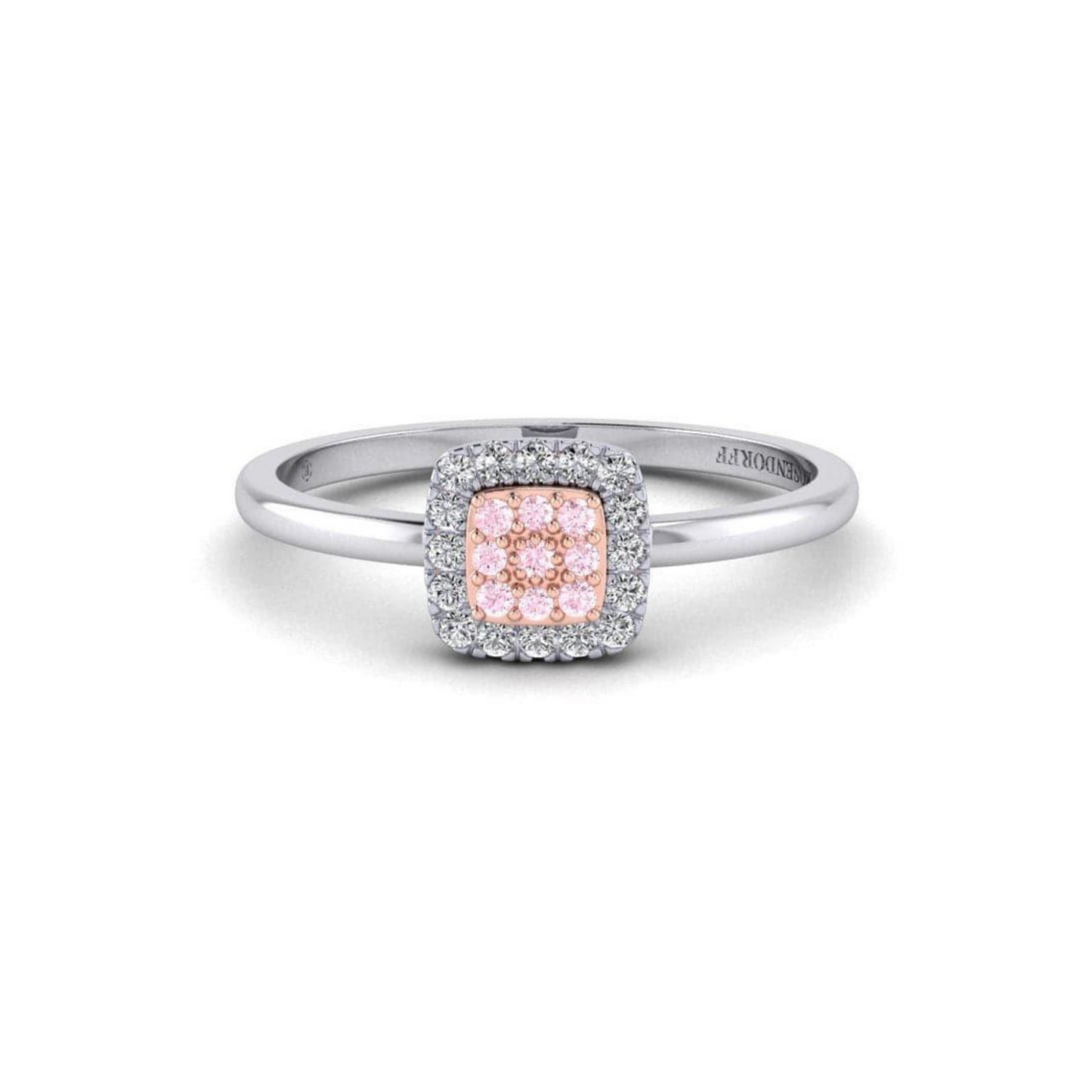 Eminence Pinks Diamond Square Ring