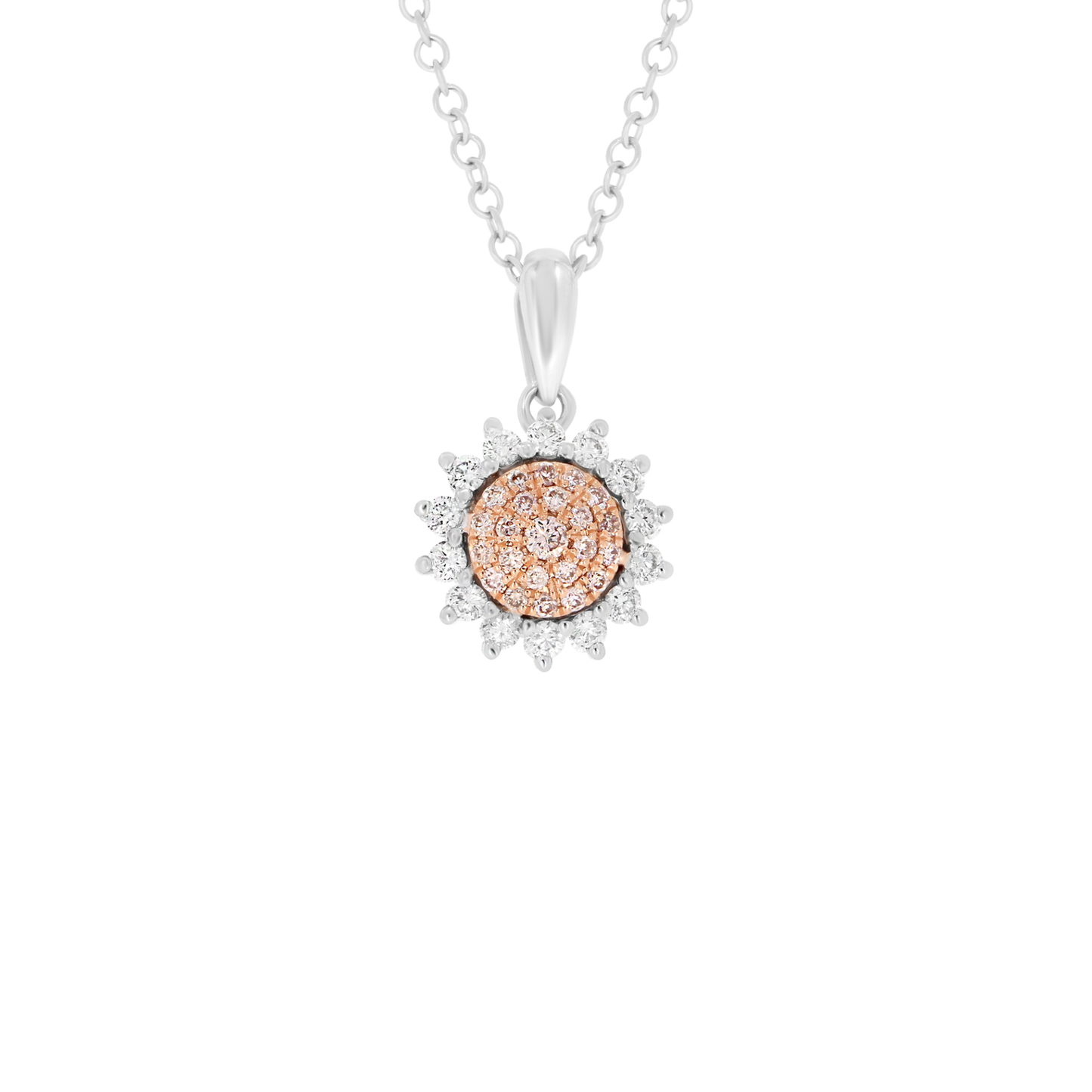 Eminence Pinks Diamond Sunflower Pendant