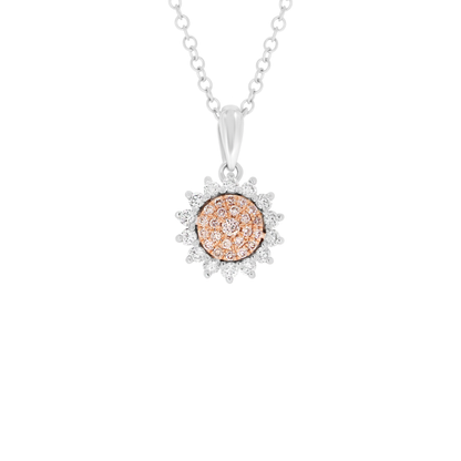 Eminence Pinks Diamond Sunflower Pendant