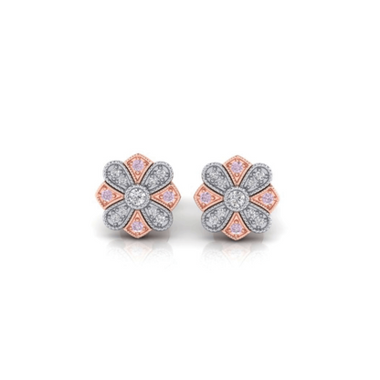 Eminence Pinks Diamond Vintage Earrings