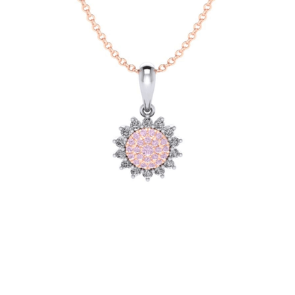 Eminence Pinks Diamond Sunflower Pendant