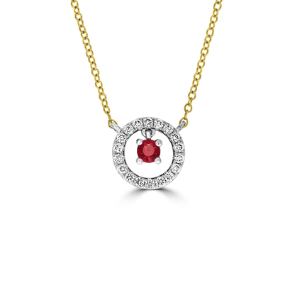 Ruby and Diamond Huggies Earrings