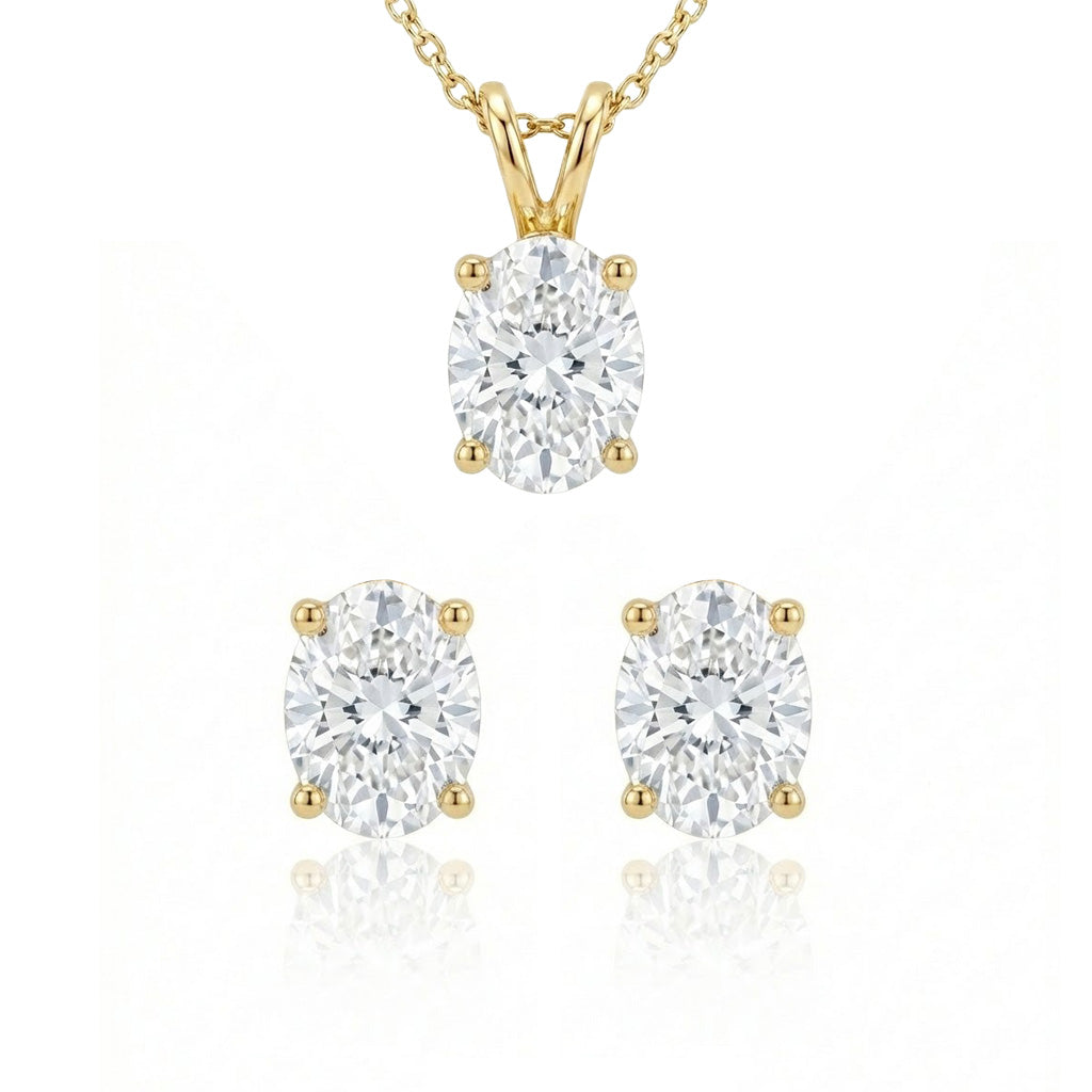 Matched Pair - 2=1ct + 0.5ct Oval Natural Diamonds (GIA)