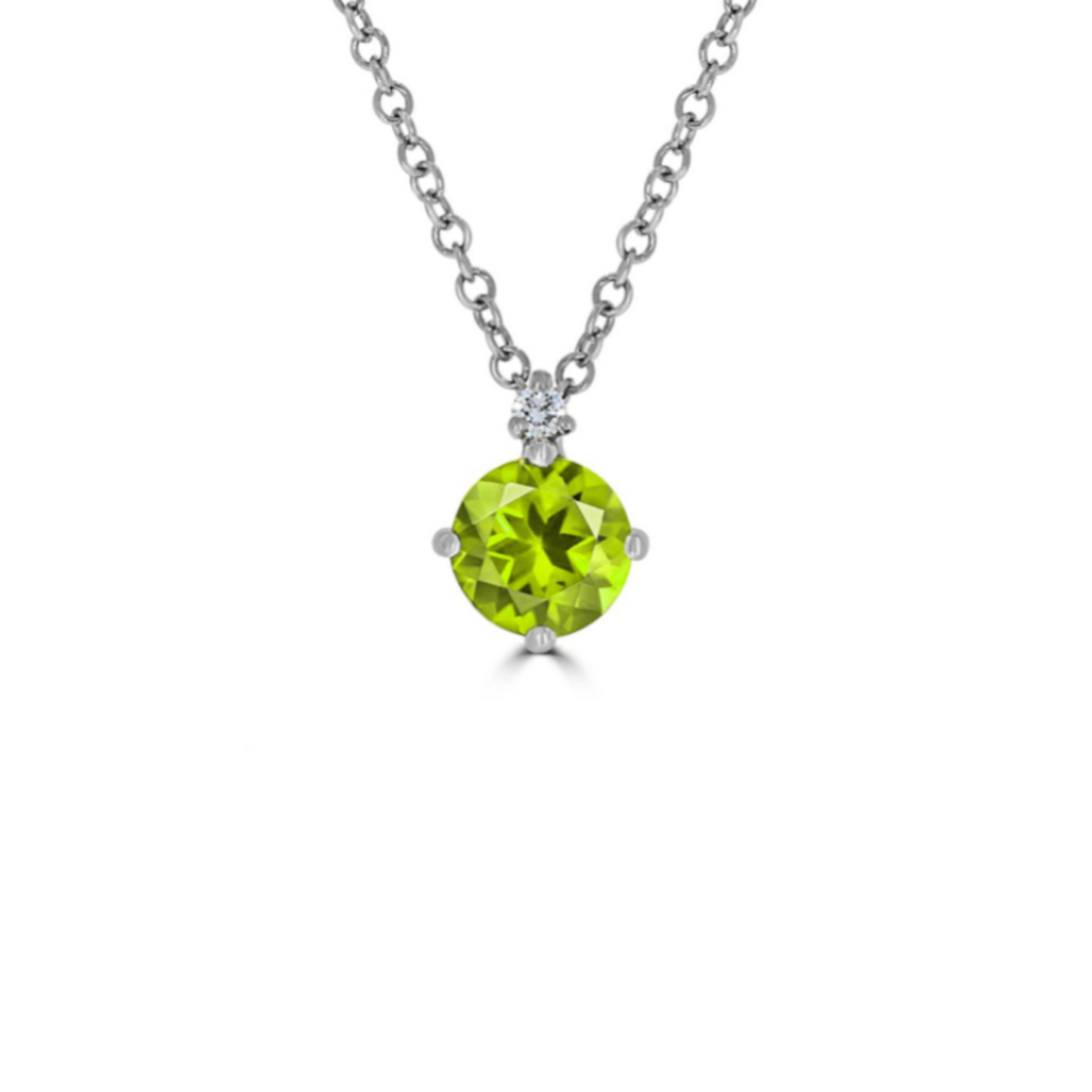 Peridot and Diamond Pendant