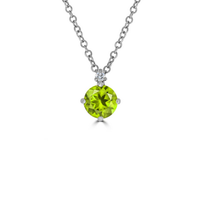 Peridot and Diamond Pendant