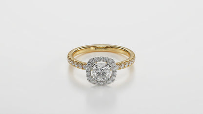 Lux Cushion Cut Halo Ring