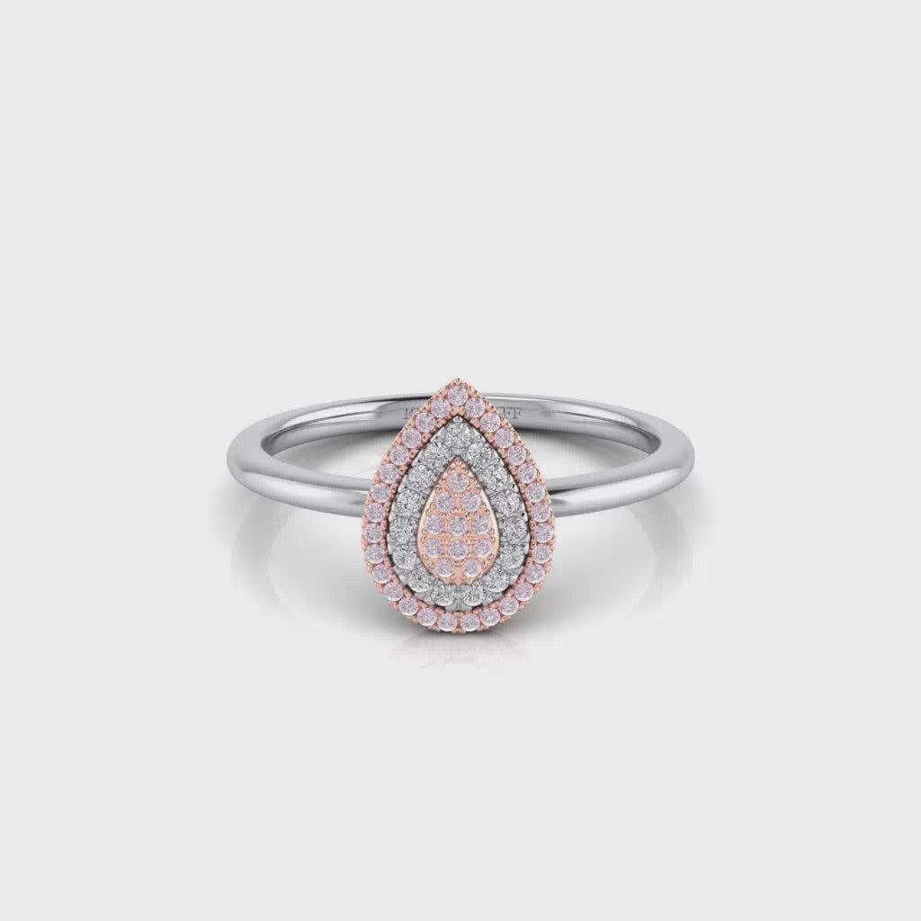 Eminence Pinks Alternating Pear Ring