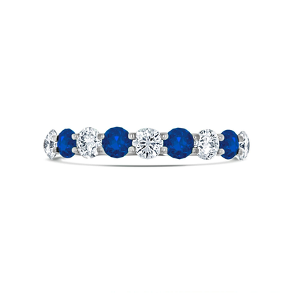 Sapphire and Diamond Anniversary Ring