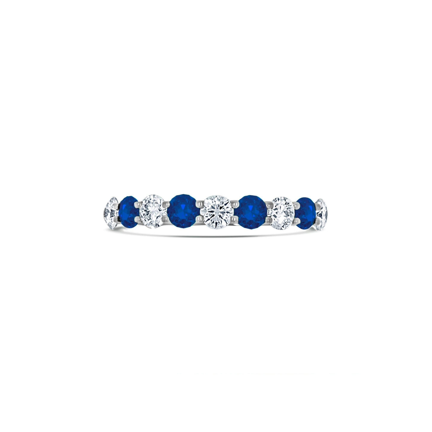 Sapphire and Diamond Anniversary Ring