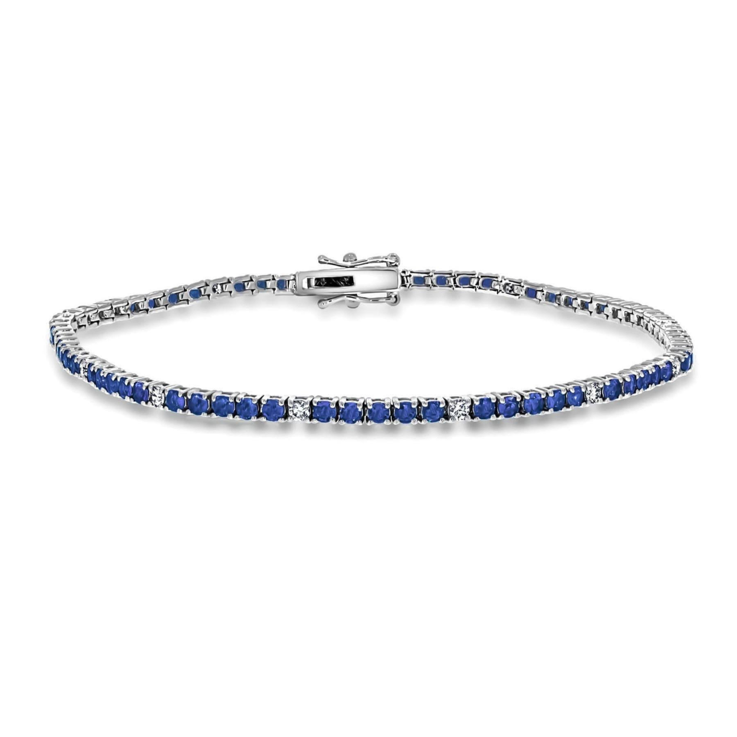 Blue Sapphire and Diamond Bracelet