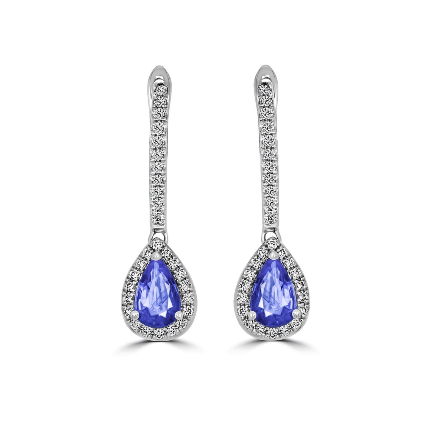 Sapphire and Diamond Drop Earrings