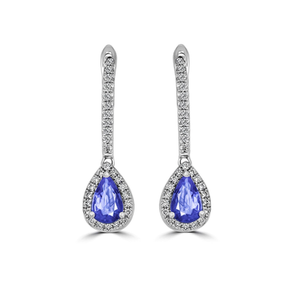 Sapphire and Diamond Drop Earrings