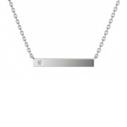 Single Diamond Bar Pendant