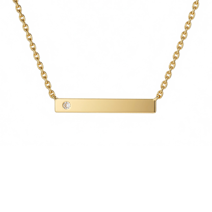 Single Diamond Bar Pendant