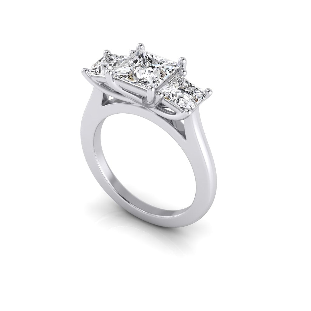 Riley Princess Cut Trilogy Ring