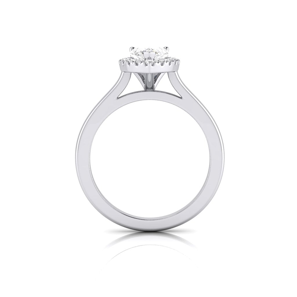 Madison Pear Halo Ring