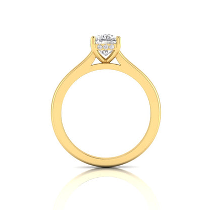 Kara Cushion Hidden Halo Ring