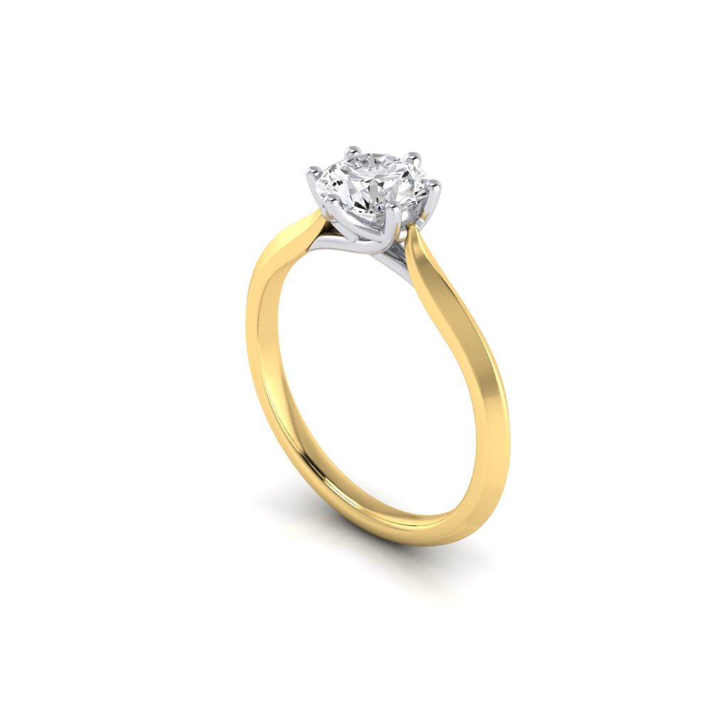 Tiana Tulip Solitaire Ring