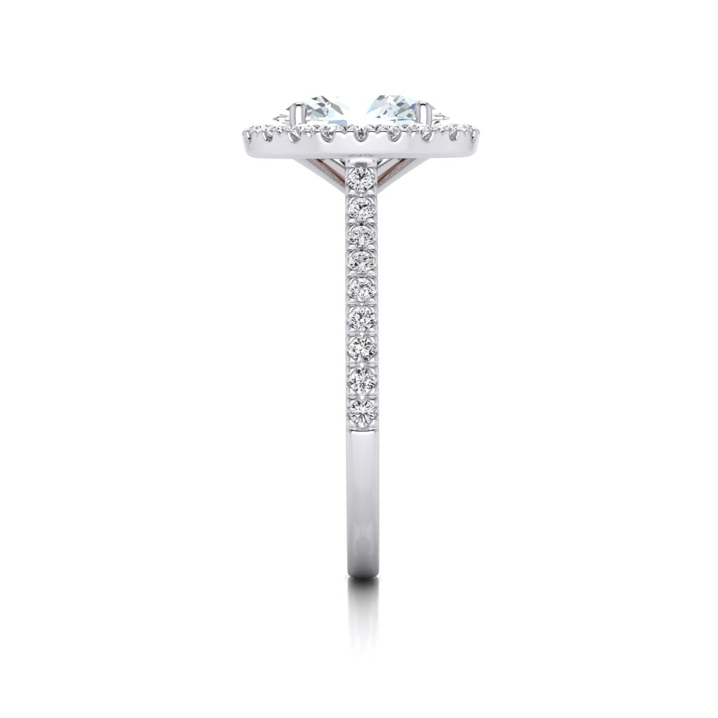 Athena Oval Halo Ring