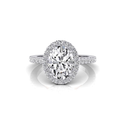 Athena Oval Halo Ring