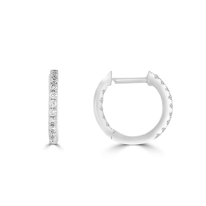 Timeless Hoop Diamond Earrings 14mm